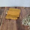 accessoire fait main artisanal tissu jaune coeur