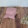 accessoire artisanal fait main tissu fleuri rose