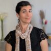 tour de cou tissu fait main fleuri