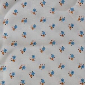 tissu fleur bleu