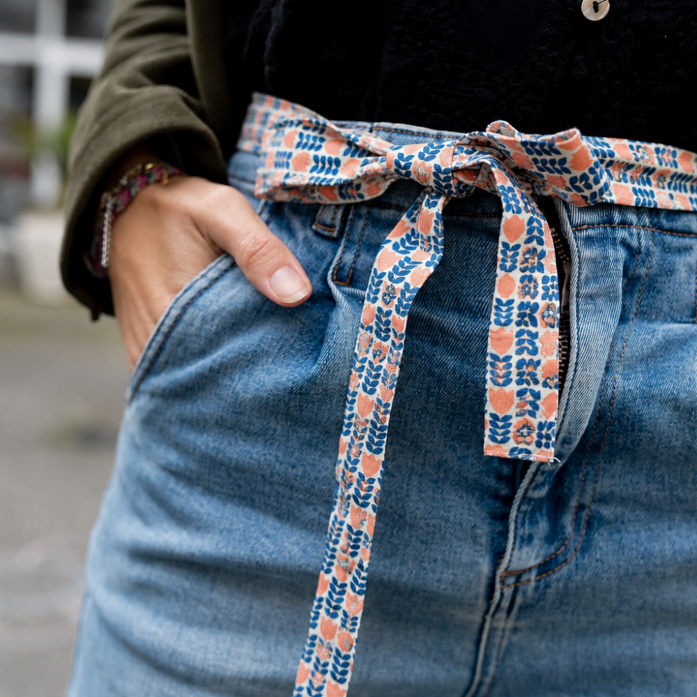 Ruban à nouer ceinture jaune (2)