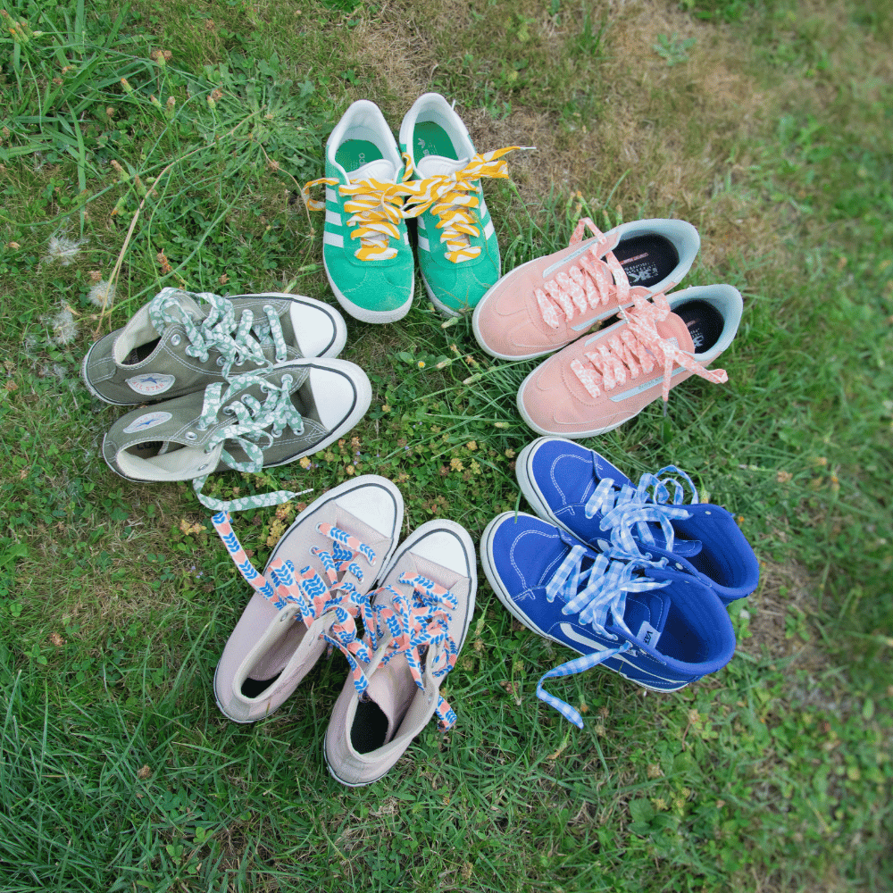 lacets en tissus originaux colorés été lacets colorés collection été